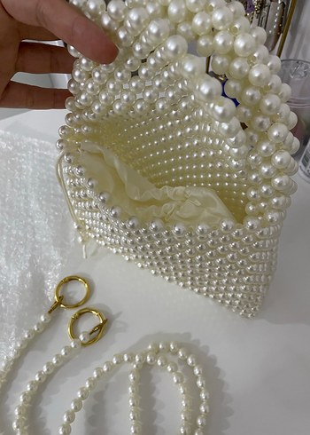 İnci İşlemeli çanta - Görsel 6