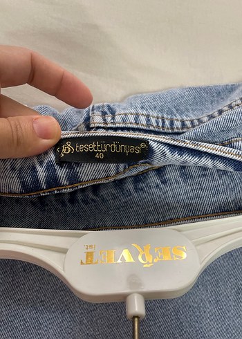 Kadın Mavi Bel Detaylı Uzun Kot Etek - Görsel 4