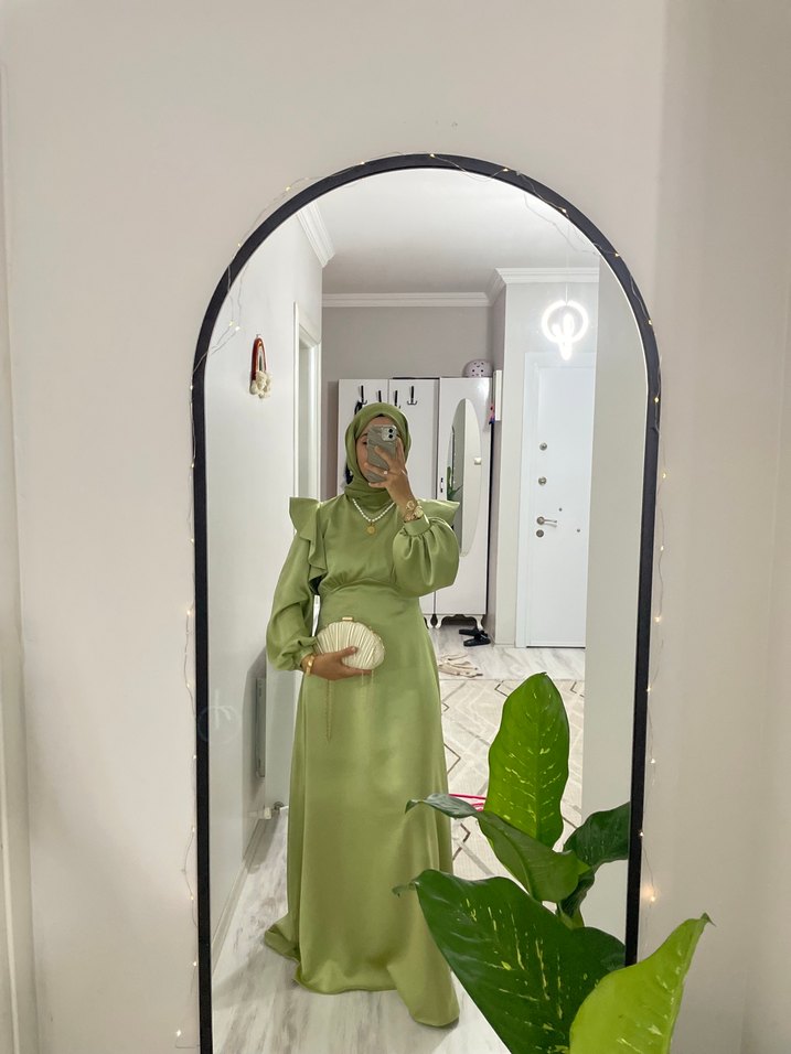 Özel dıkım çağla yeşili abiye - Görsel 2