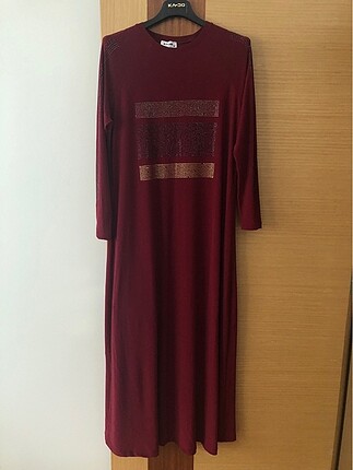 Bordo esnek spor elbise