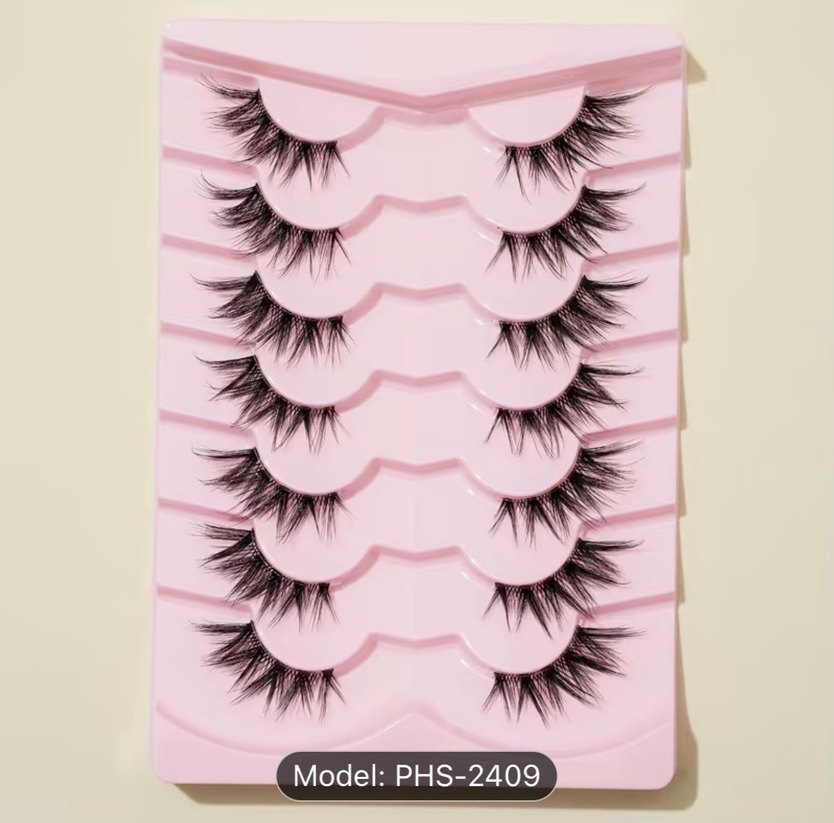 Koyu Pembe Takma Kirpik 2 Çift - Görsel 2