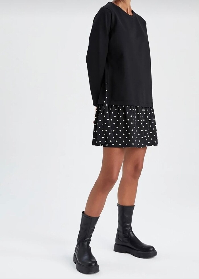 Defacto Volanlı Elbise - Görsel 3