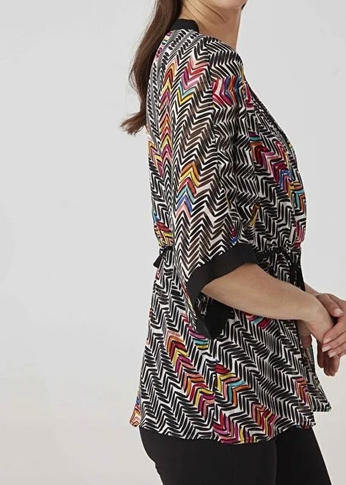 Home Store Renkli Şifon Gömlek - Görsel 2