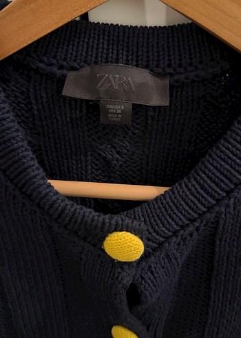 Düğmeli Kısa Kollu Kadın Triko Hırka - Görsel 3