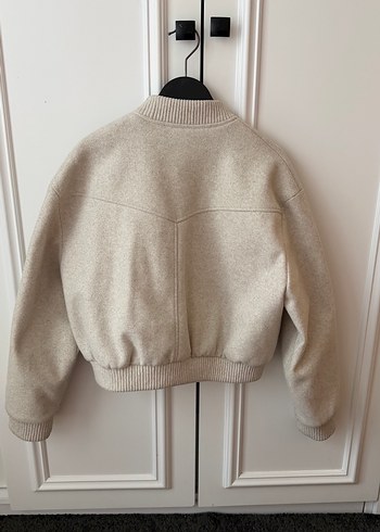 Düğmeli Bej Kadın Sweatshirt Ceket - Görsel 6