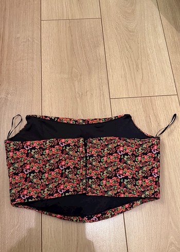 Çiçek Desenli Mini Büstiyer Kadın - Görsel 2