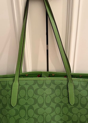 Yeşil Deri Kadın Çanta - Görsel 7