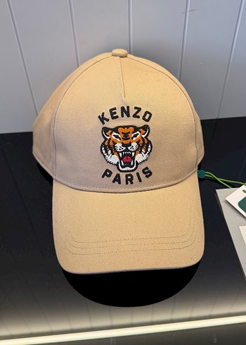 Bej Kenzo Paris Nakışlı Unisex Şapka - Görsel 4