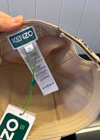 Bej Kenzo Paris Nakışlı Unisex Şapka - Görsel 3