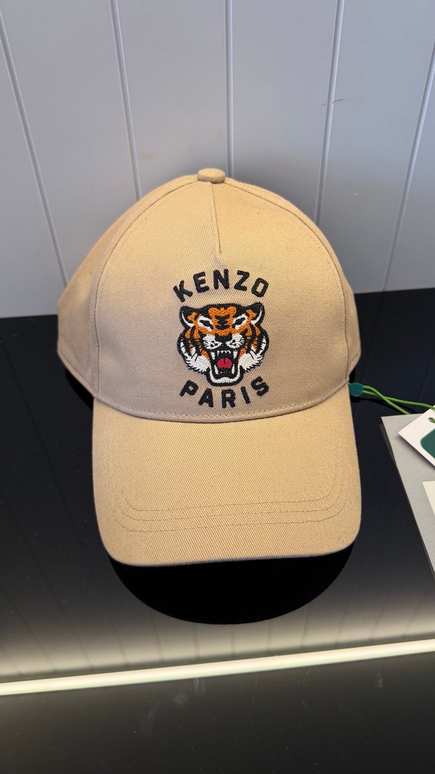 Bej Kenzo Paris Nakışlı Unisex Şapka - Görsel 4