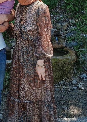 şifon elbise - Görsel 8