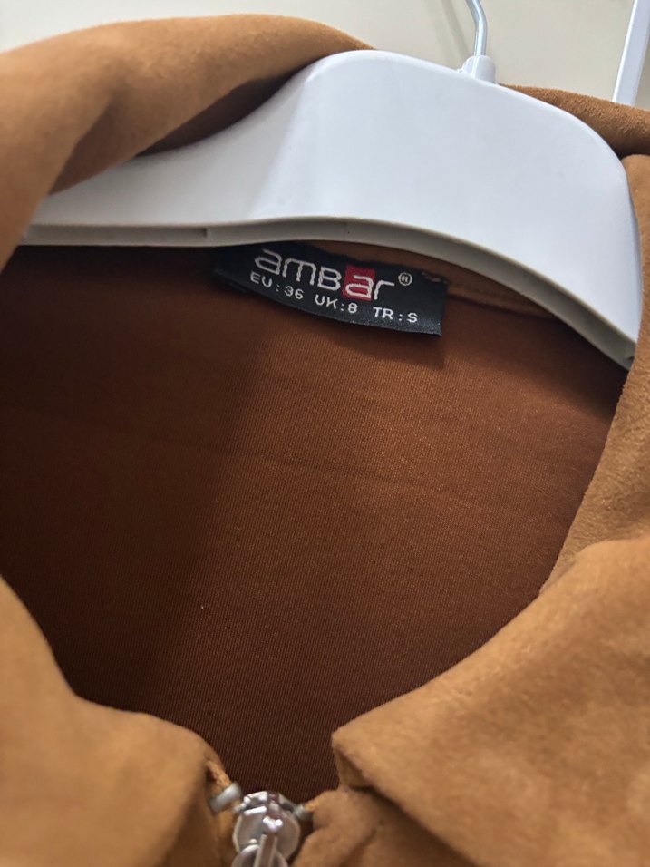 Kahverengi Süet Kadın Ceket - Görsel 3