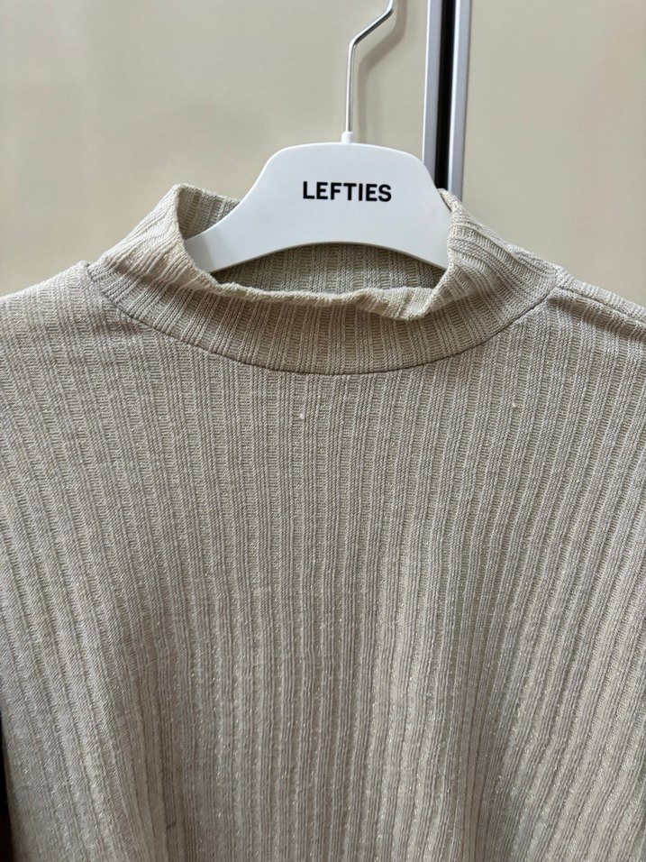 Bej Kadın Boğazlı Triko Kazak - Görsel 3