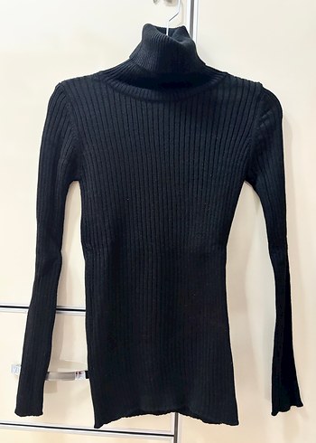 Siyah Kadın Balıkçı Yaka Triko Kazak - Görsel 2