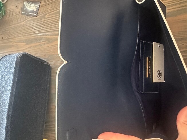 Beden lacivert Renk Tory burch clutch portföy