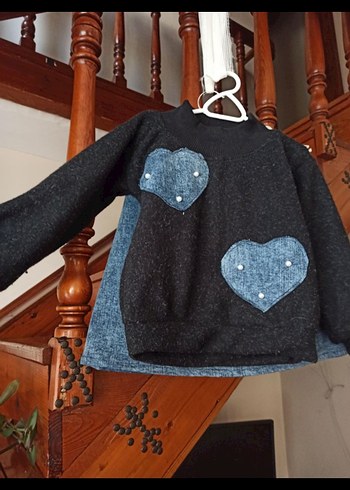 Mavi Gri Denim Midi çocuk etek - Görsel 2