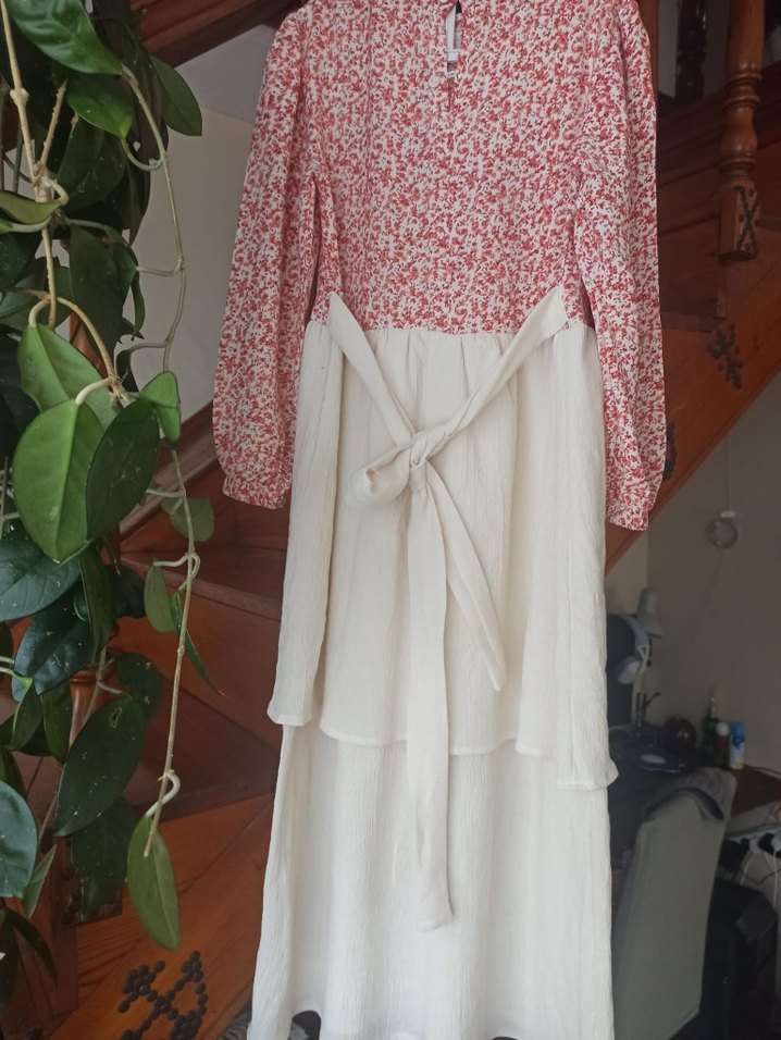 Bohem Tarz Uzun Keten Elbise - Görsel 4