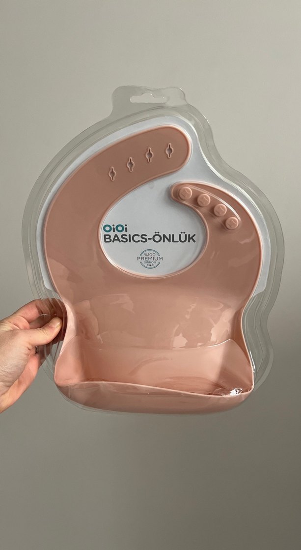 Bej Baskılı Bebek Önlüğü - Görsel 4