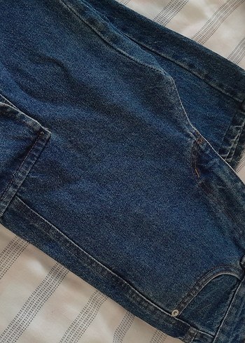 Kadın Lacivert Midi Denim Pantolon