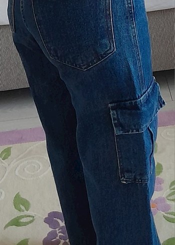 32 Beden lacivert Renk Kadın Lacivert Midi Denim Pantolon