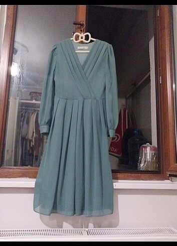 yesil mezuniyet elbisesi  - Görsel 2