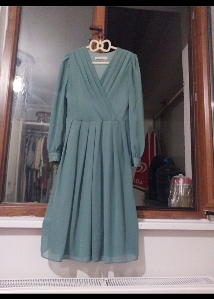 yesil mezuniyet elbisesi  - Görsel 2