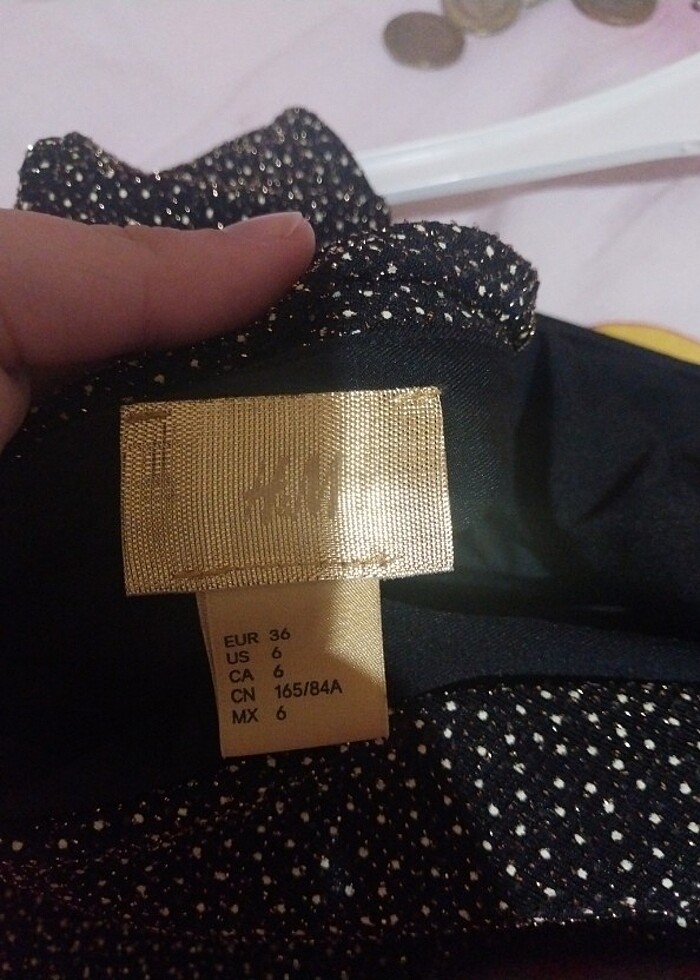 sirt dekolteli hm simli elbise - Görsel 5