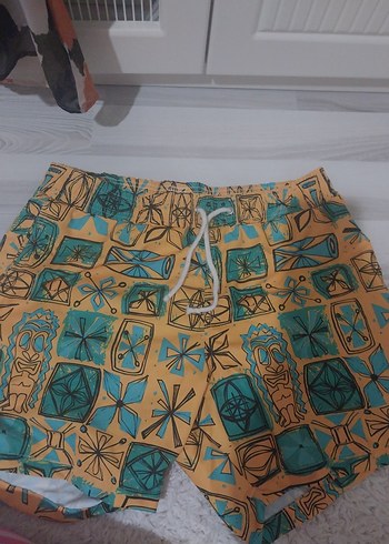 Renkli Baskılı Erkek  Deniz Şortu - Görsel 5