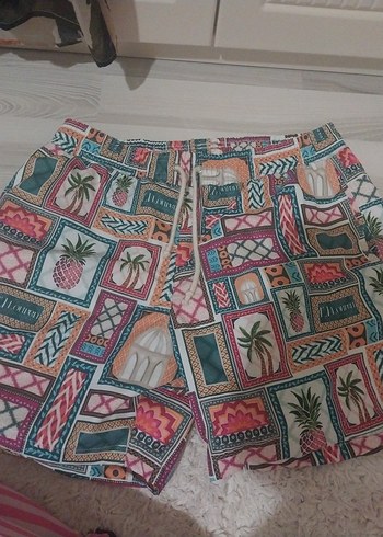 Renkli Baskılı Erkek  Deniz Şortu - Görsel 4