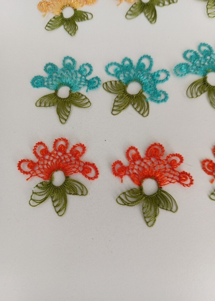 İpe dizili 40 adet iğne oyası - Görsel 4