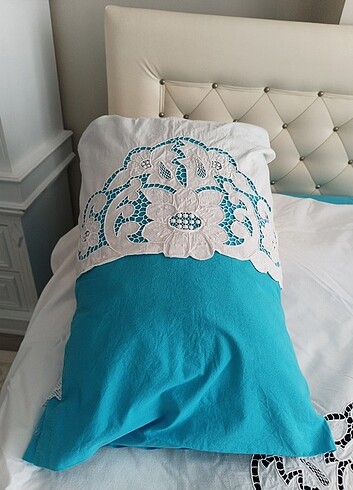 Beyaz delik  işi nevresim takımı  - Görsel 2