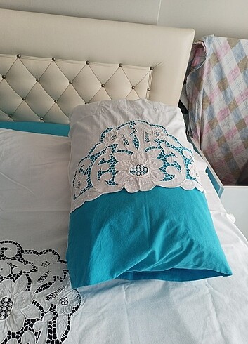 Beyaz delik  işi nevresim takımı  - Görsel 5