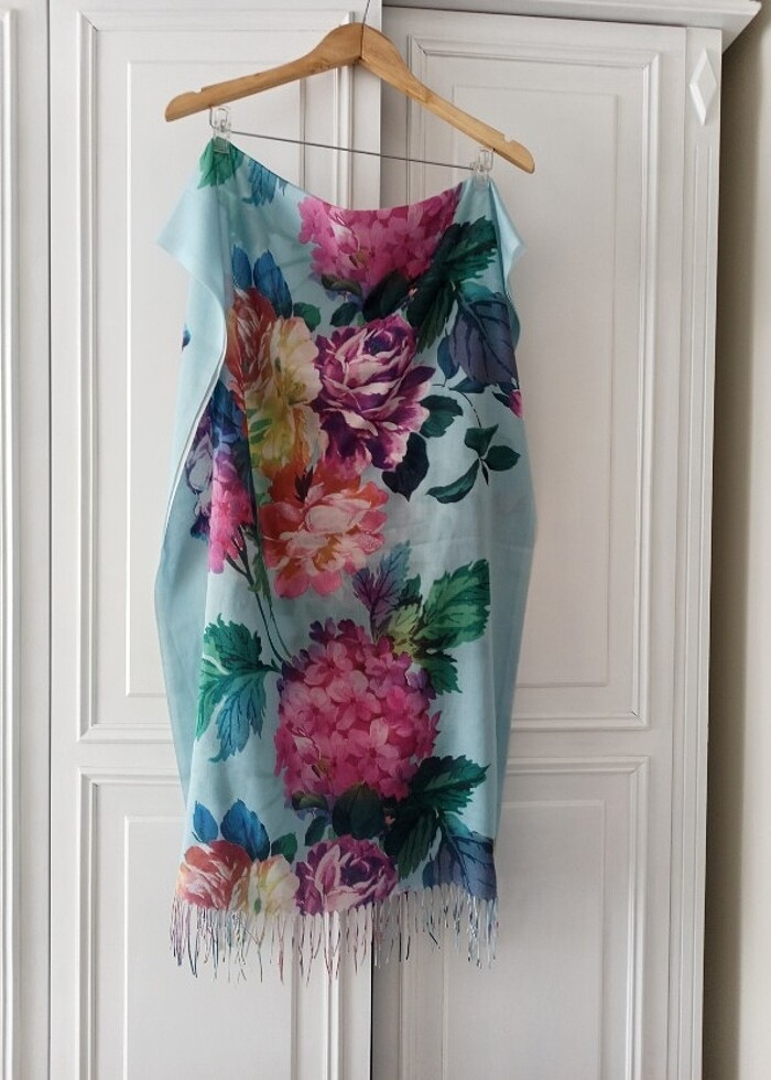 Desenli keten şal  - Görsel 2