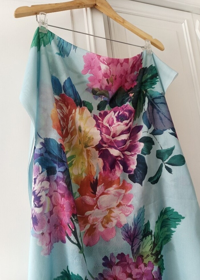 Desenli keten şal  - Görsel 5