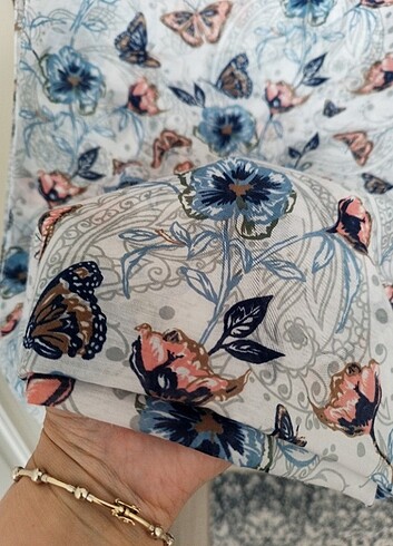 Kelebek desenli şal  - Görsel 4