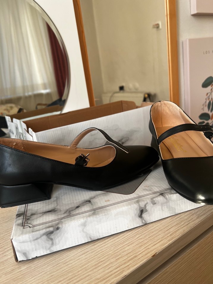 Klasik Siyah Tokalı Kadın Topuklu Ayakkabı - Görsel 2