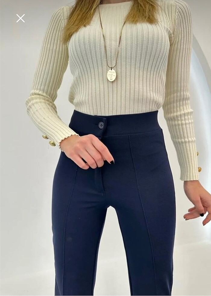 Lacivert pantolon - Görsel 2