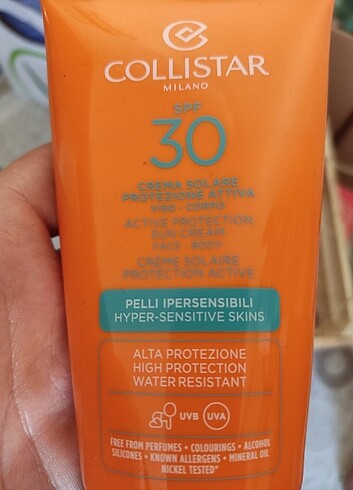  Beden Renk Collistar güneş kremi 