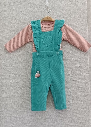 9 Ay Beden turkuaz Renk Fisher Price Salopet Tulum 