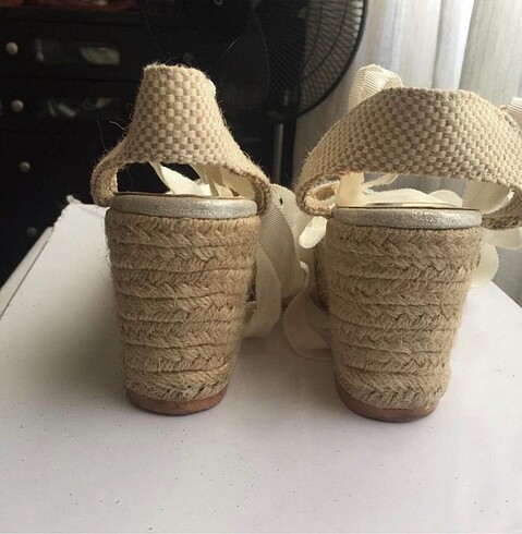 40 Beden Bami marka espadril dolgu topuk