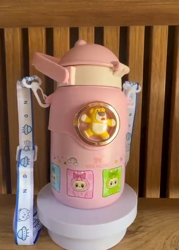 Pembe Pastel Çocuk Termos Şişesi