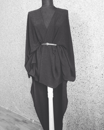 universal Beden siyah Renk Kimono Black Asimetrik