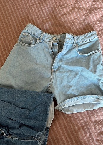 Kadın Mavi Kot Midi Şortlar - Görsel 3