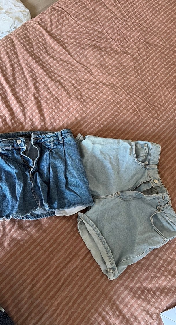 Kadın Mavi Kot Midi Şortlar - Görsel 4