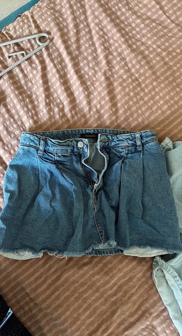 Kadın Mavi Kot Midi Şortlar - Görsel 2