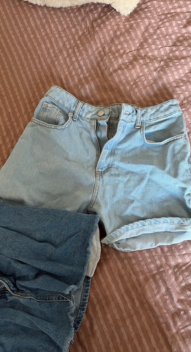 Kadın Mavi Kot Midi Şortlar - Görsel 3