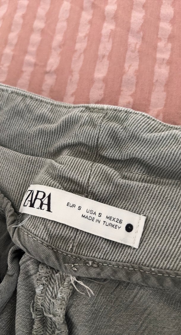 Bej Kadın Keten Bol Kesim Pantolon - Görsel 3