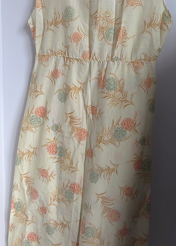 Pastel Desenli Uzun özel dikim elbise - Görsel 3