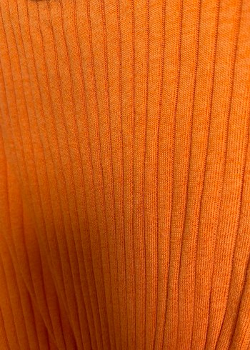 Turuncu, Kolsuz, Uzun Elbise - Görsel 3