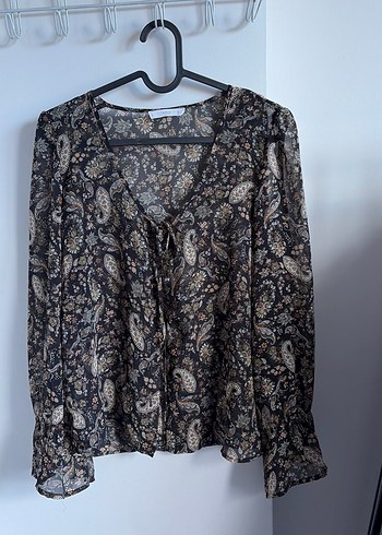 Dantel Detaylı Bohem V Yaka Kadın Bluz - Görsel 3